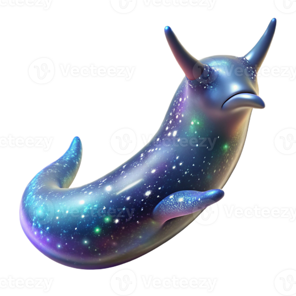 impressive abstract A colossal, bioluminescent space slug drifting through a nebula, iridescent scales catching the light of distant stars, cosmic horror style, ethereal lighting detailed png