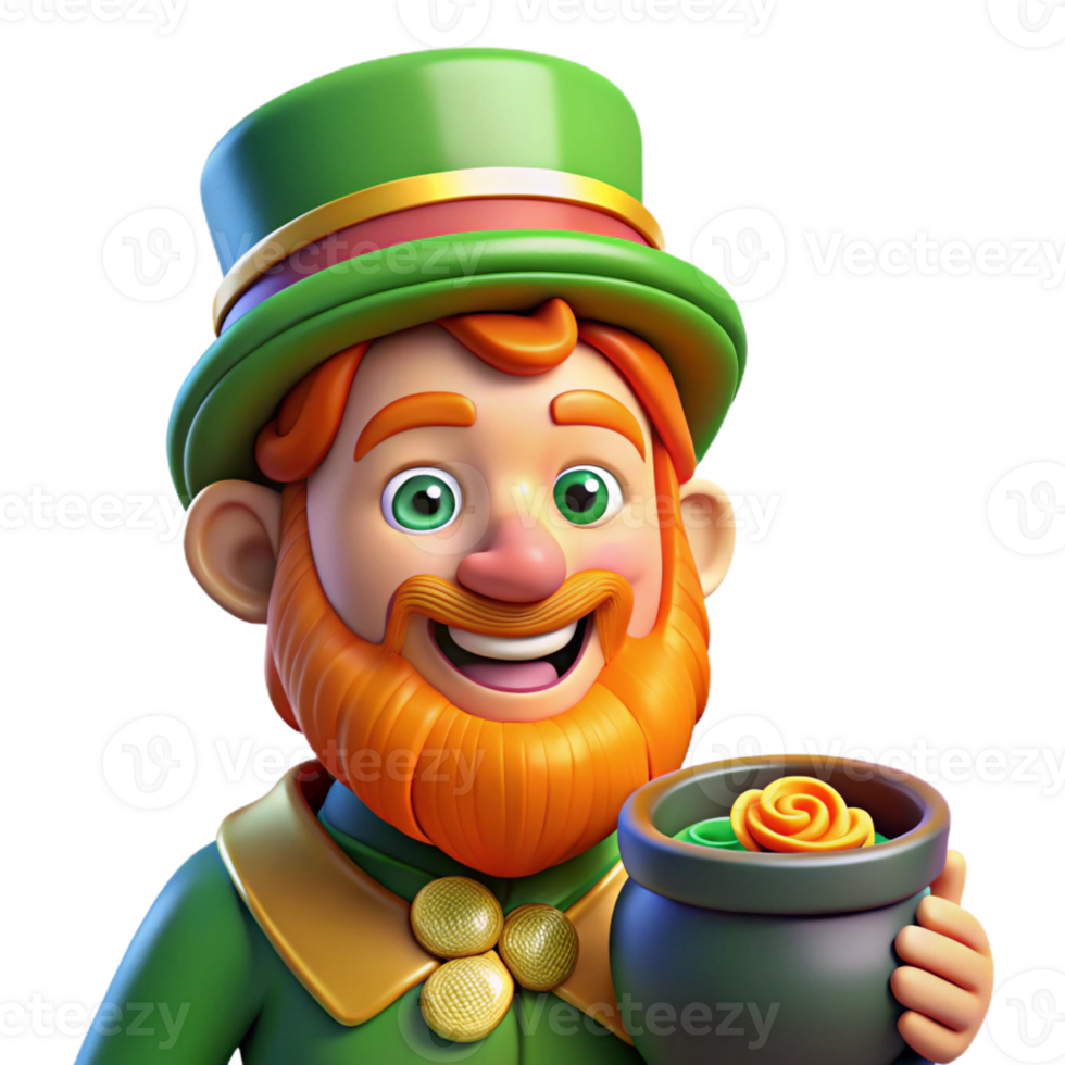 magnificent vintage Portrait of a Mischievous Leprechaun with a G high quality png