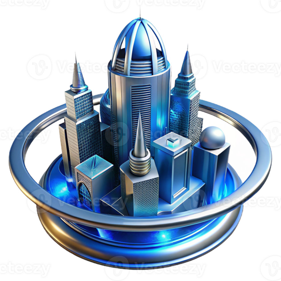 stunning classic A Towering Chrome Metropolis Built on The exclusive png