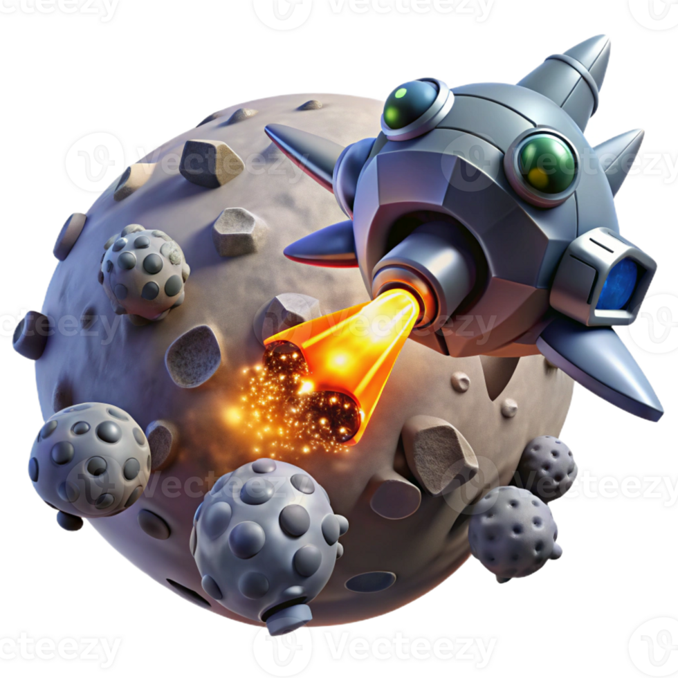 beautiful abstract Spaceship Vs. Giant Space Creature 4K png
