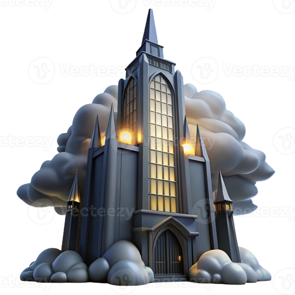 beautiful rustic A Towering Gothic Skyscraper Reaching Into A professional png