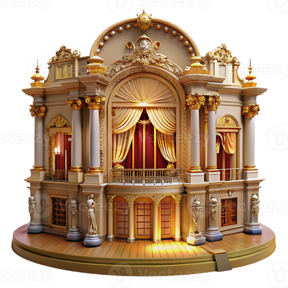 beautiful vintage A Grand Victorian Opera House with Ornate Ca png