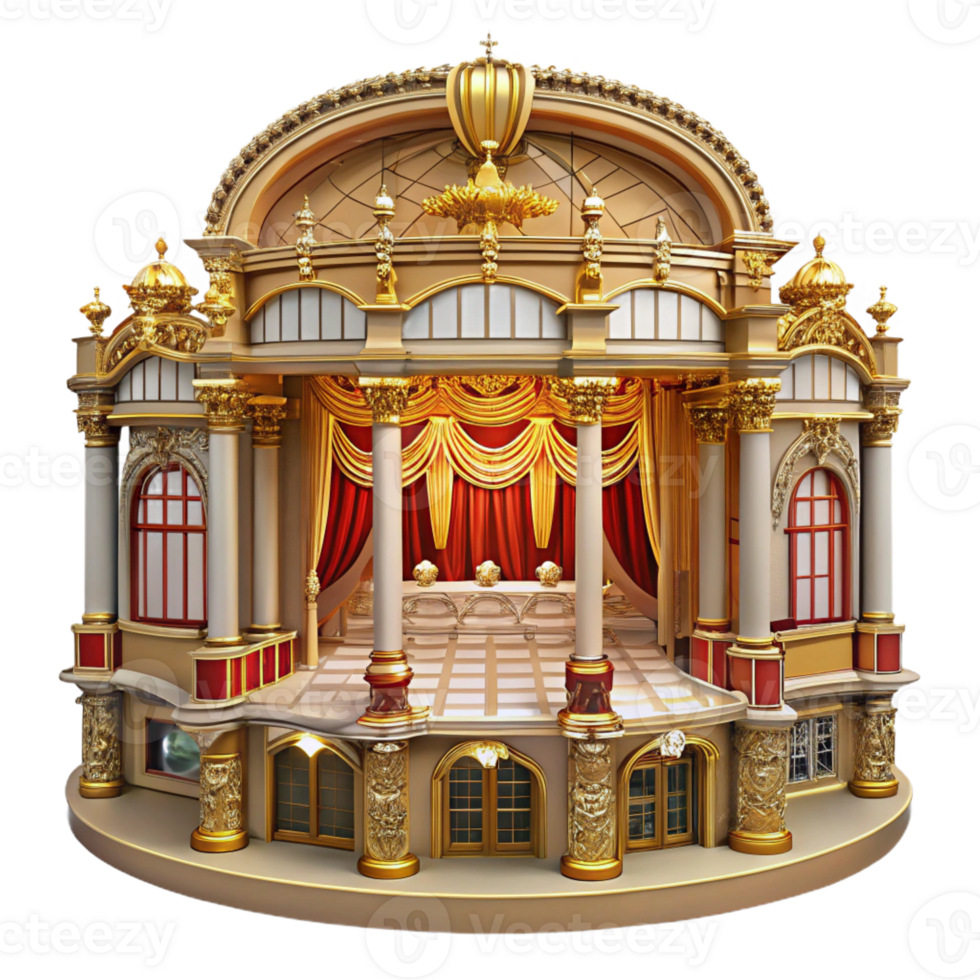 impressive classic A Grand Victorian Opera House with Ornate Ca exclusive png