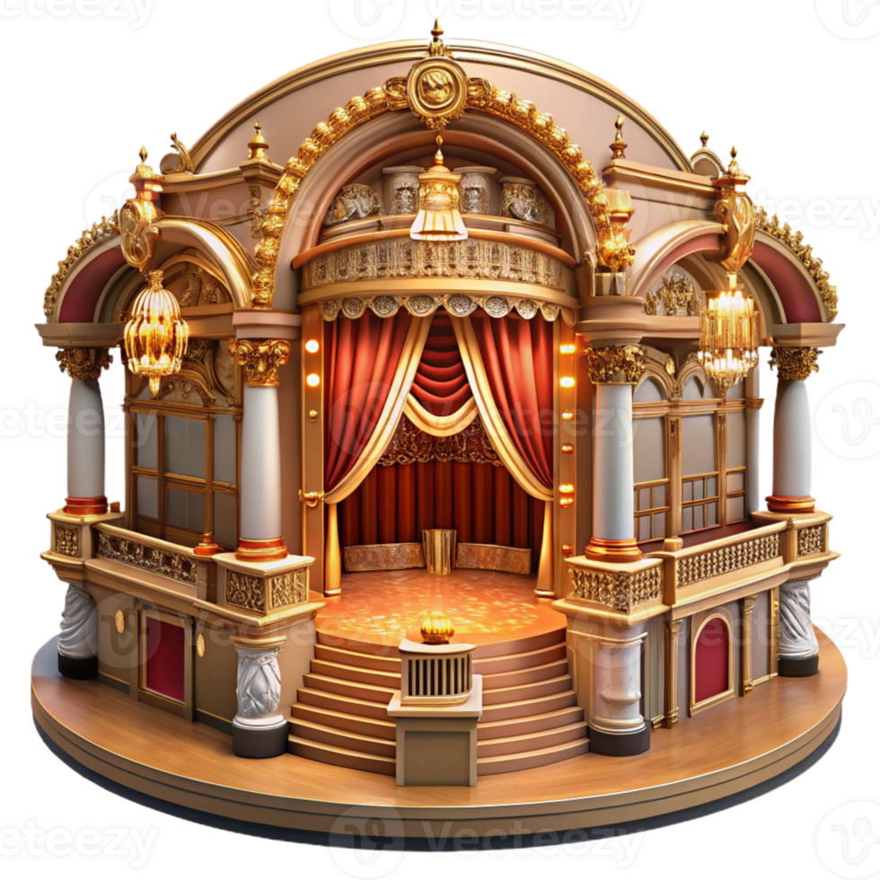 extraordinary creative A Grand Victorian Opera House with Ornate Ca high resolution png