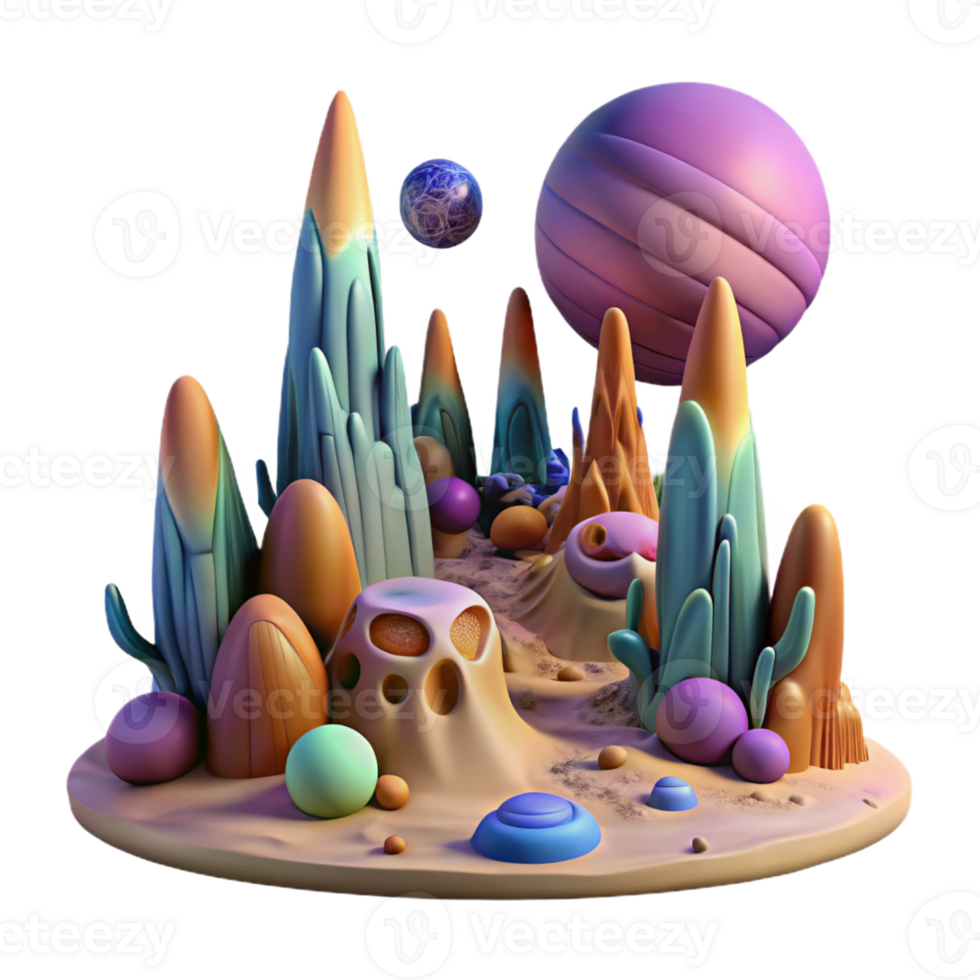 extraordinary minimalist Alien Landscape Strange Rock Formations G exclusive png