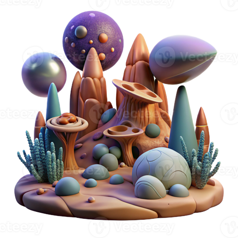 extraordinary traditional Alien Landscape Strange Rock Formations G professional png
