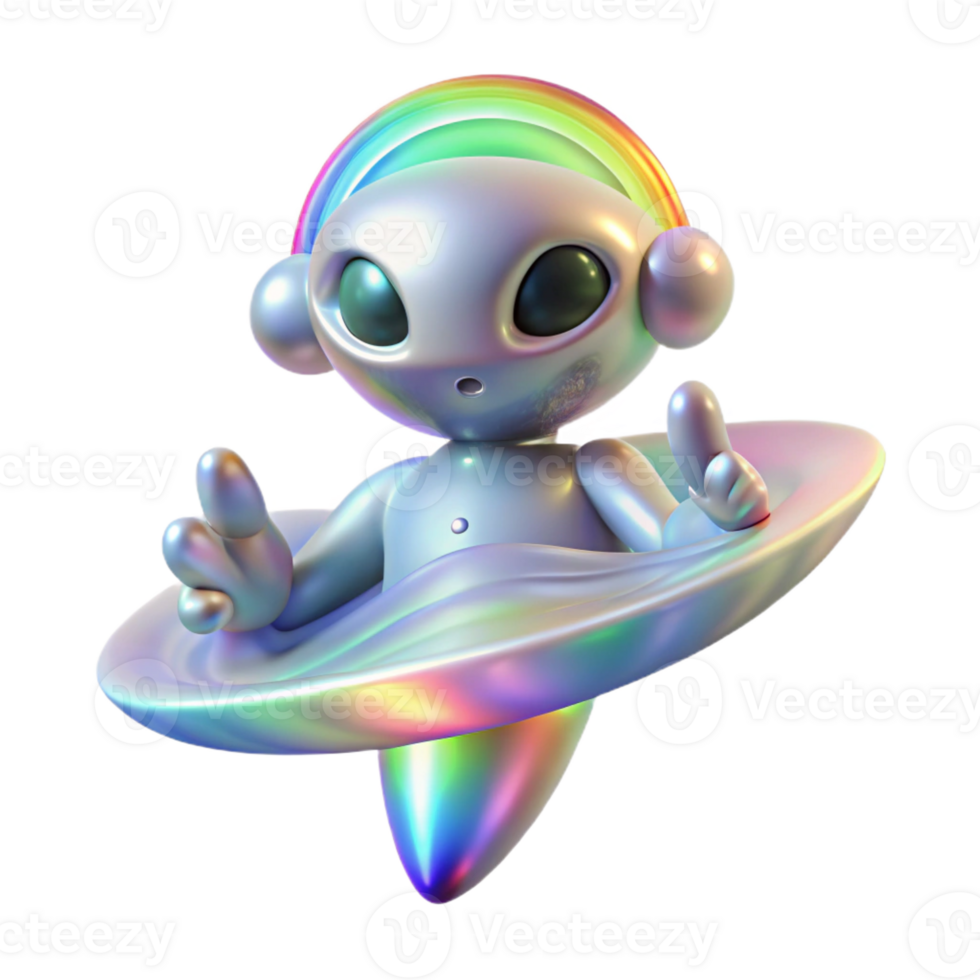 magnificent contemporary Crystalline Alien Entity Floating in Space exclusive png