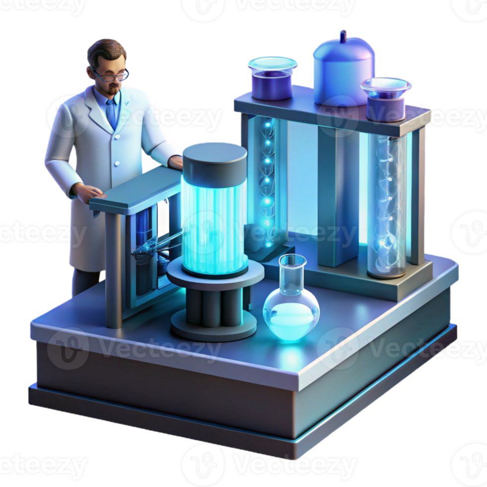dramatic modern Futuristic Laboratory Filled with Complex M exclusive png