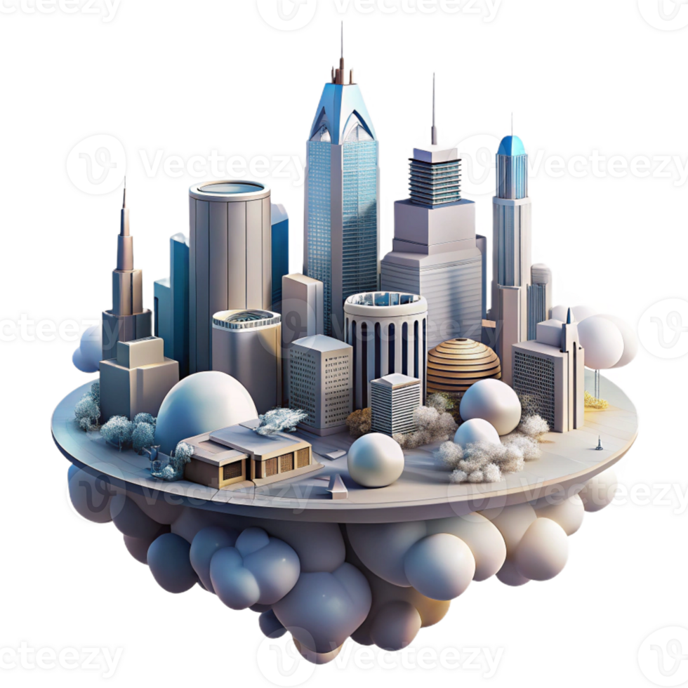 extraordinary rustic Futuristic City Skyscrapers Piercing The professional png