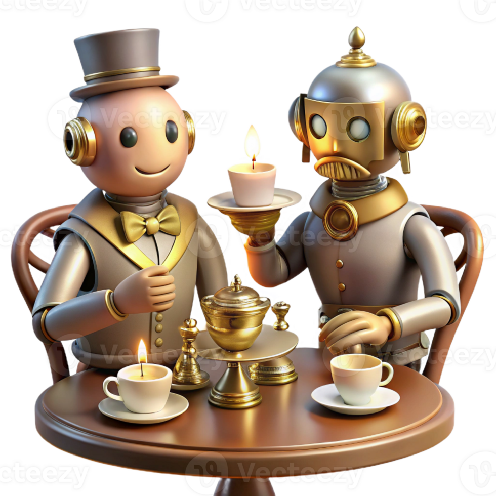 beautiful rustic A Whimsical Steampunk Tea Party Featuring detailed png