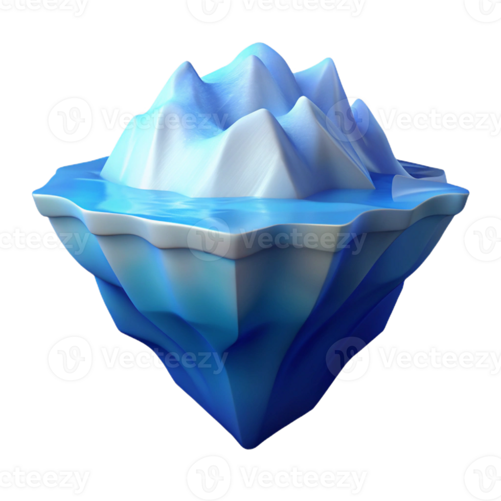 dramatic rustic An Iceberg Floating in a Calm Blue Ocean S detailed png