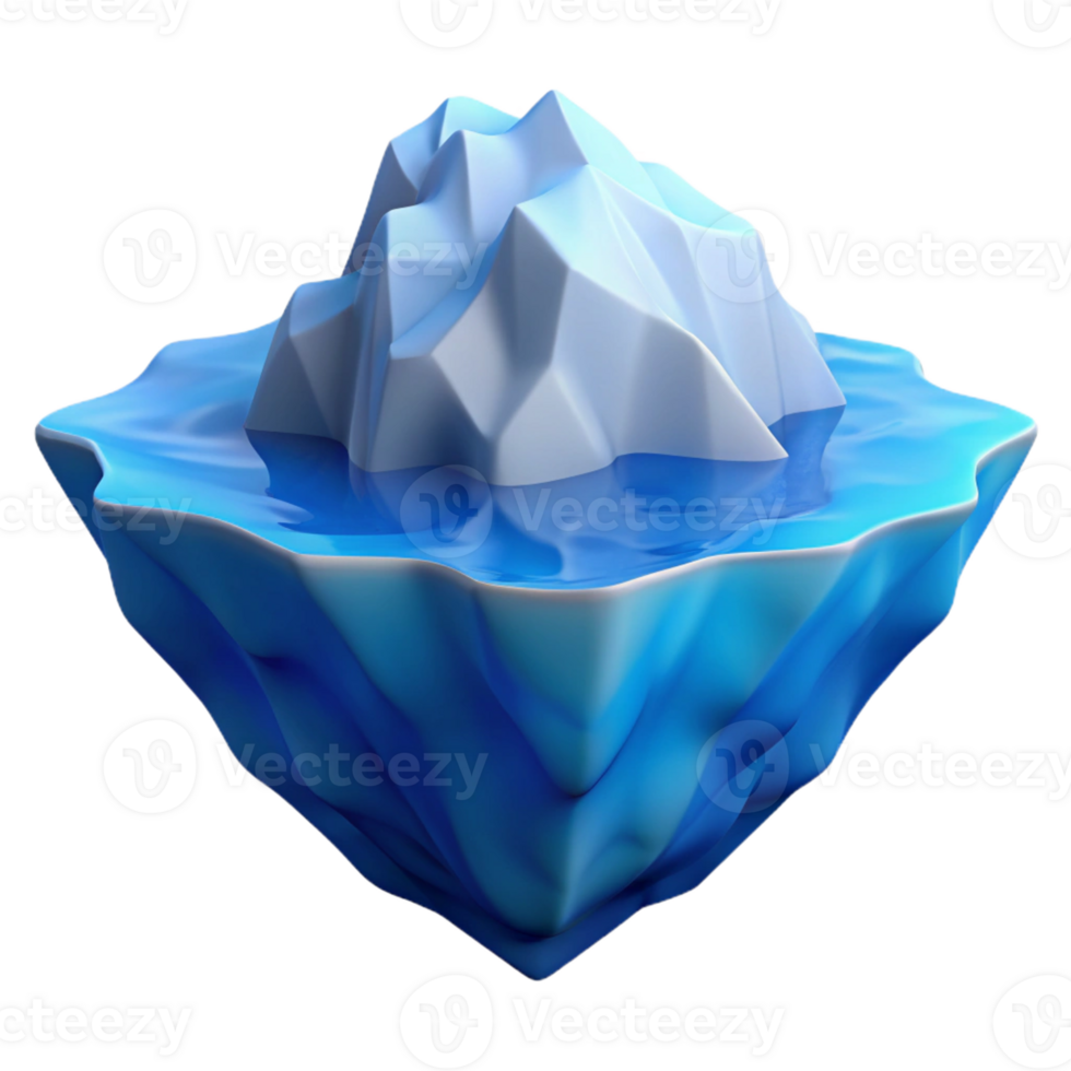 magnificent minimalist An Iceberg Floating in a Calm Blue Ocean S high quality png