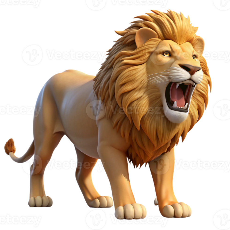 extraordinary traditional Lion Roaring on the Savanna authentic png