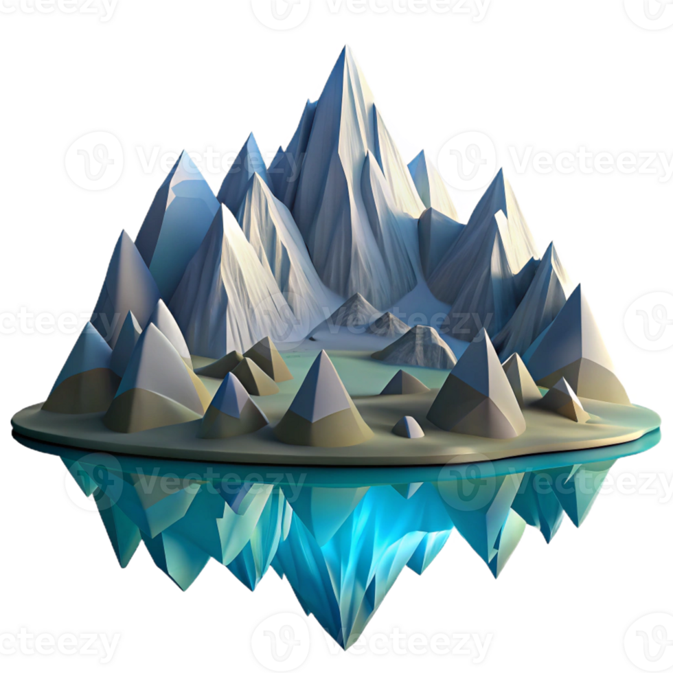 vibrant rustic A Majestic Mountain Range Reflected in a St professional png