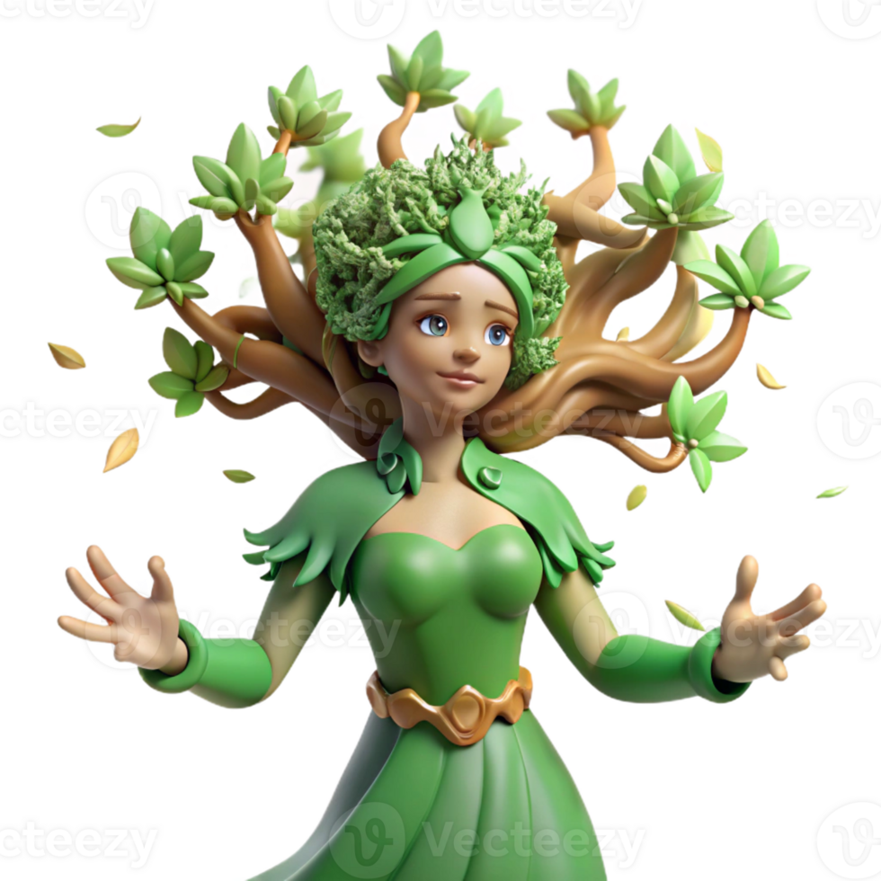 extraordinary traditional A Graceful Dryad Merging with an Oak Tree authentic png