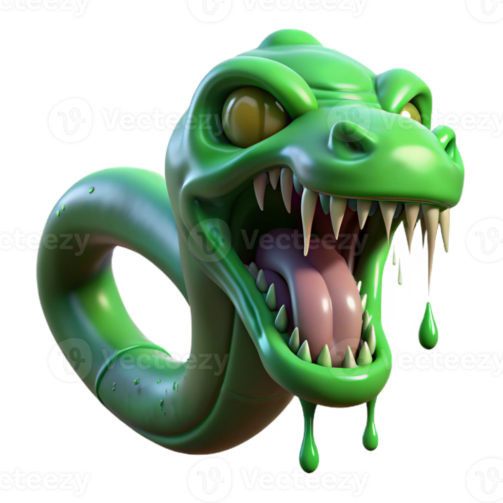 serene minimalist A Hydra Regenerating Its Heads Venomous S professional png