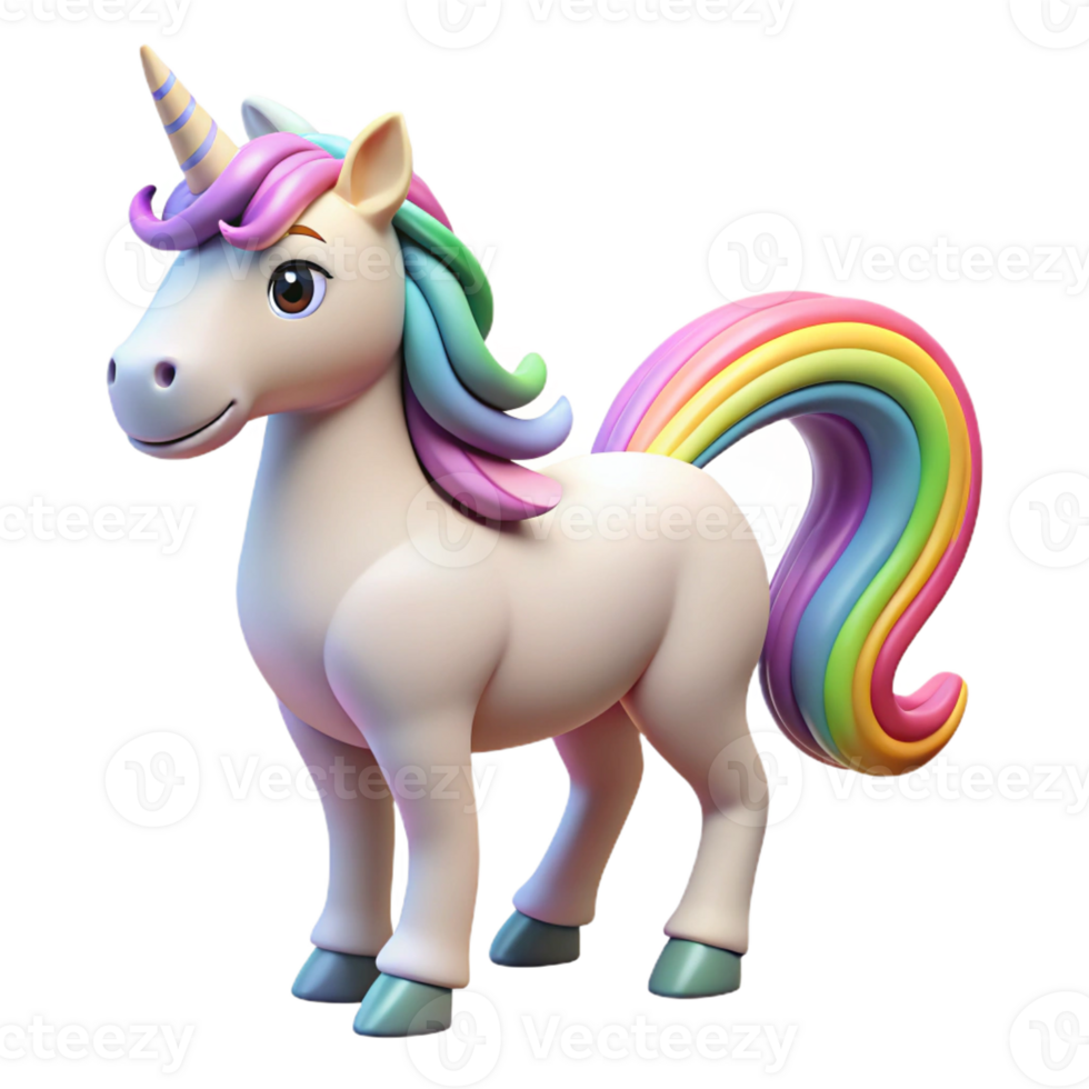 wonderful classic A Serene Unicorn Grazing in a Meadow Rainb authentic png