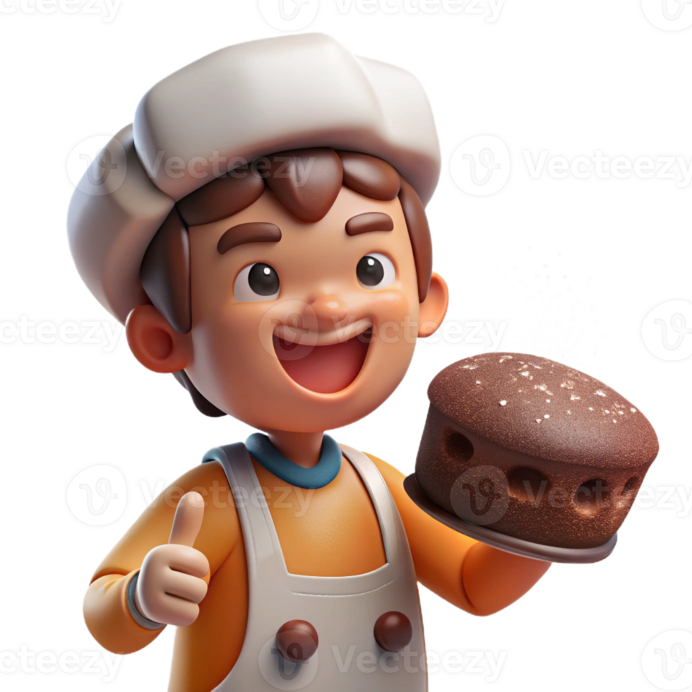magnificent abstract A Mischievous Brownie Baking Bread Flour detailed png