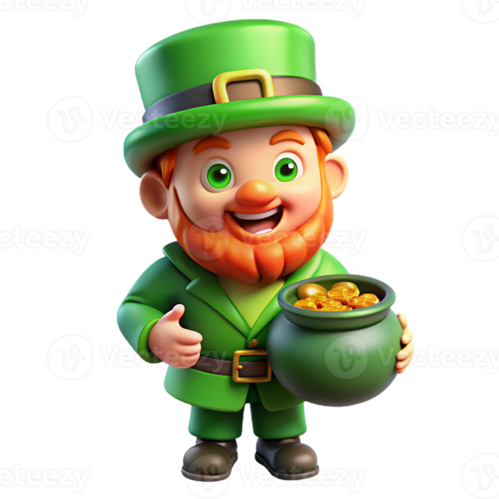 stunning contemporary A Mischievous Leprechaun Hiding a Pot of G detailed png