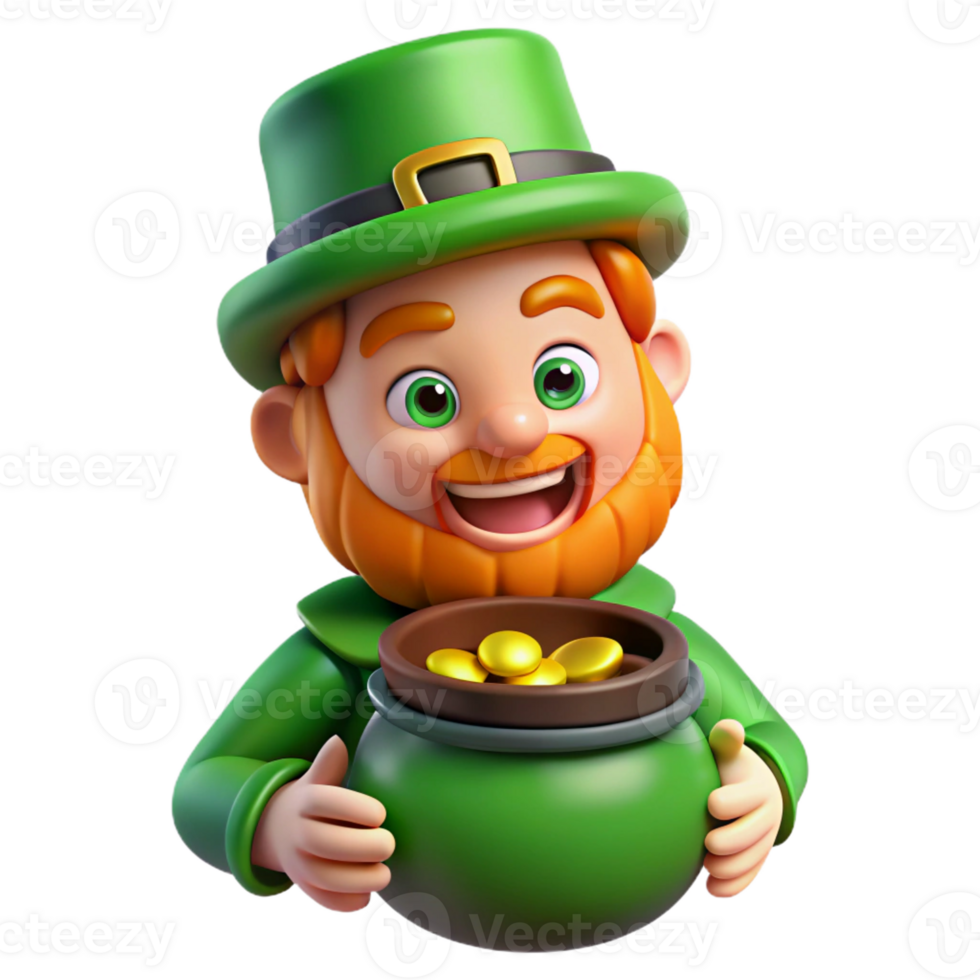 beautiful modern A Mischievous Leprechaun Hiding a Pot of G exclusive png
