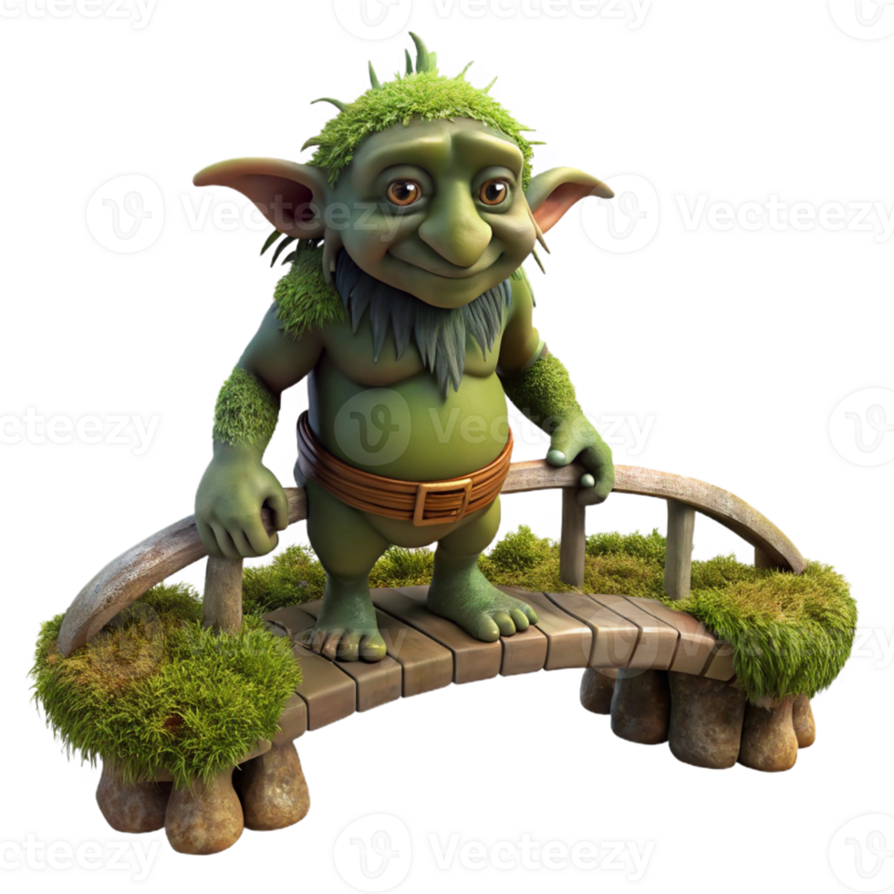 extraordinary rustic A Wise Old Troll Guarding a Bridge Moss exclusive png