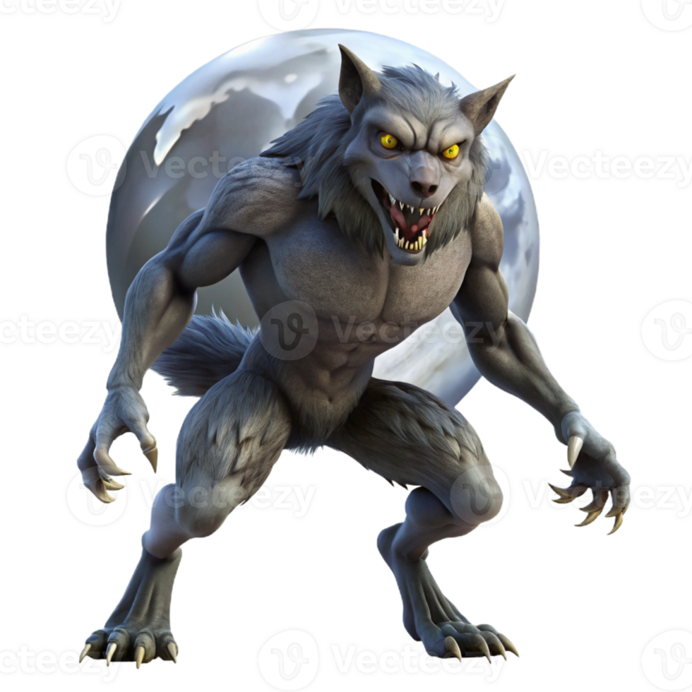 extraordinary rustic A Terrifying Werewolf Transforming Under A original png