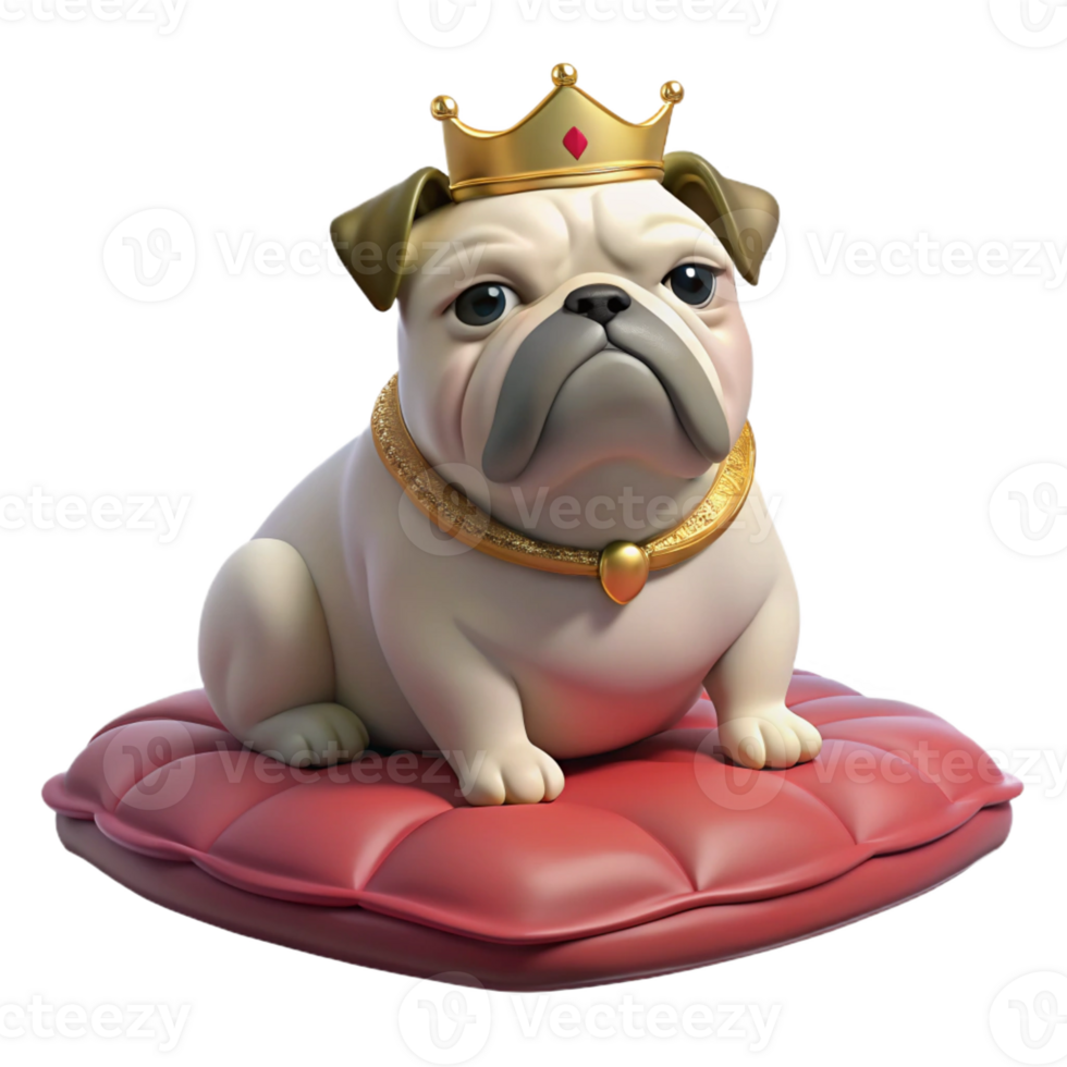 wonderful creative A Grumpy Looking Bulldog Wearing a Tiny C premium png