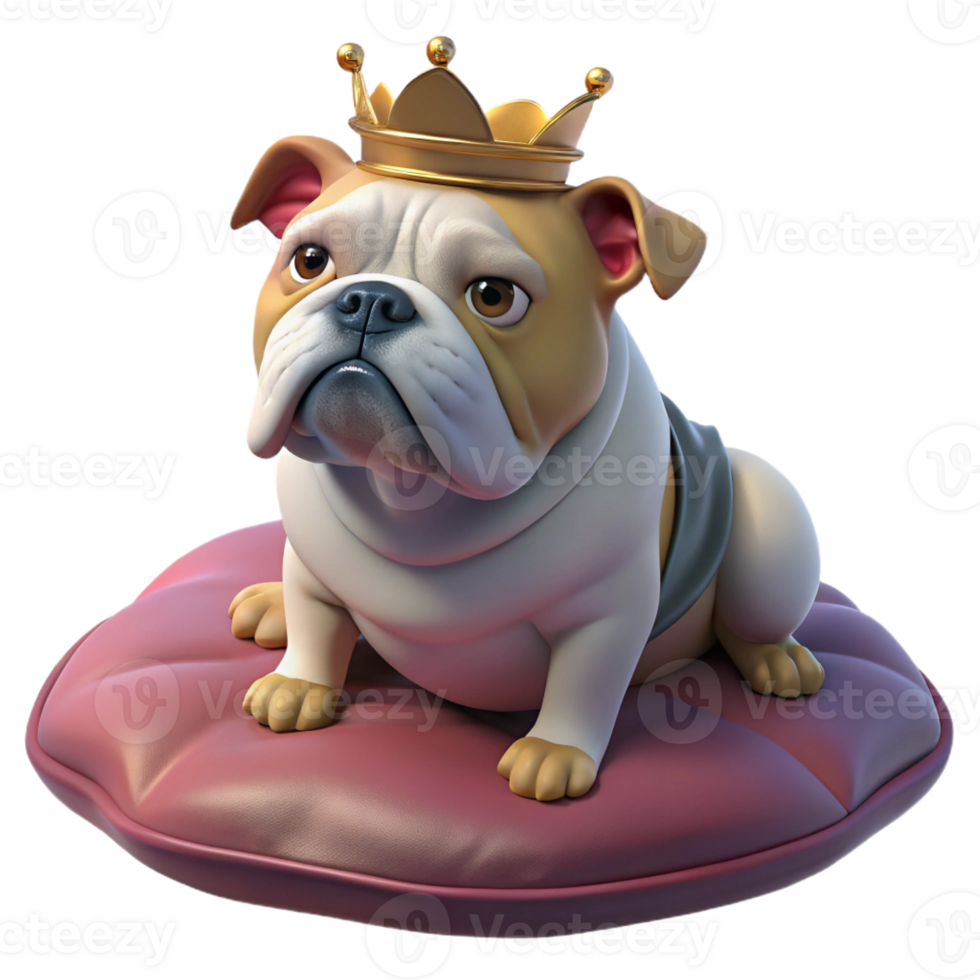 dramatic creative A Grumpy Looking Bulldog Wearing a Tiny C premium png