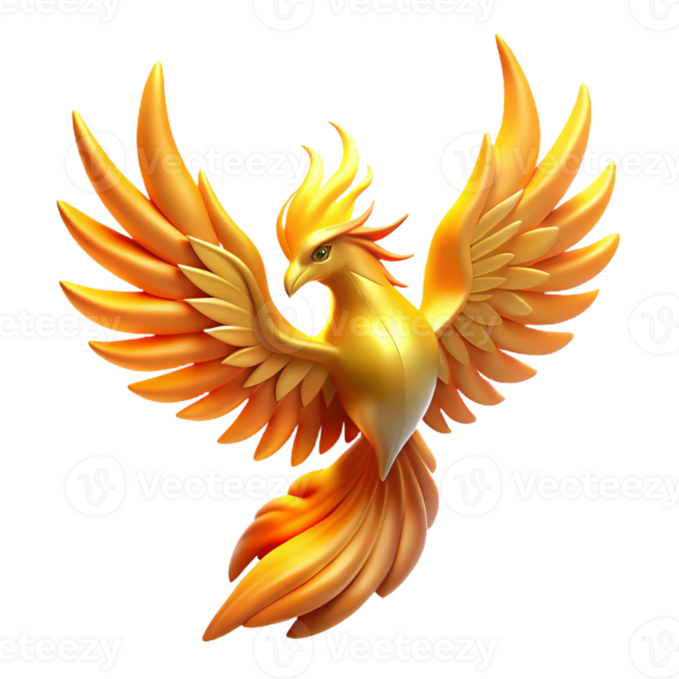 impressive abstract A Celestial Phoenix with Feathers of Pure premium png