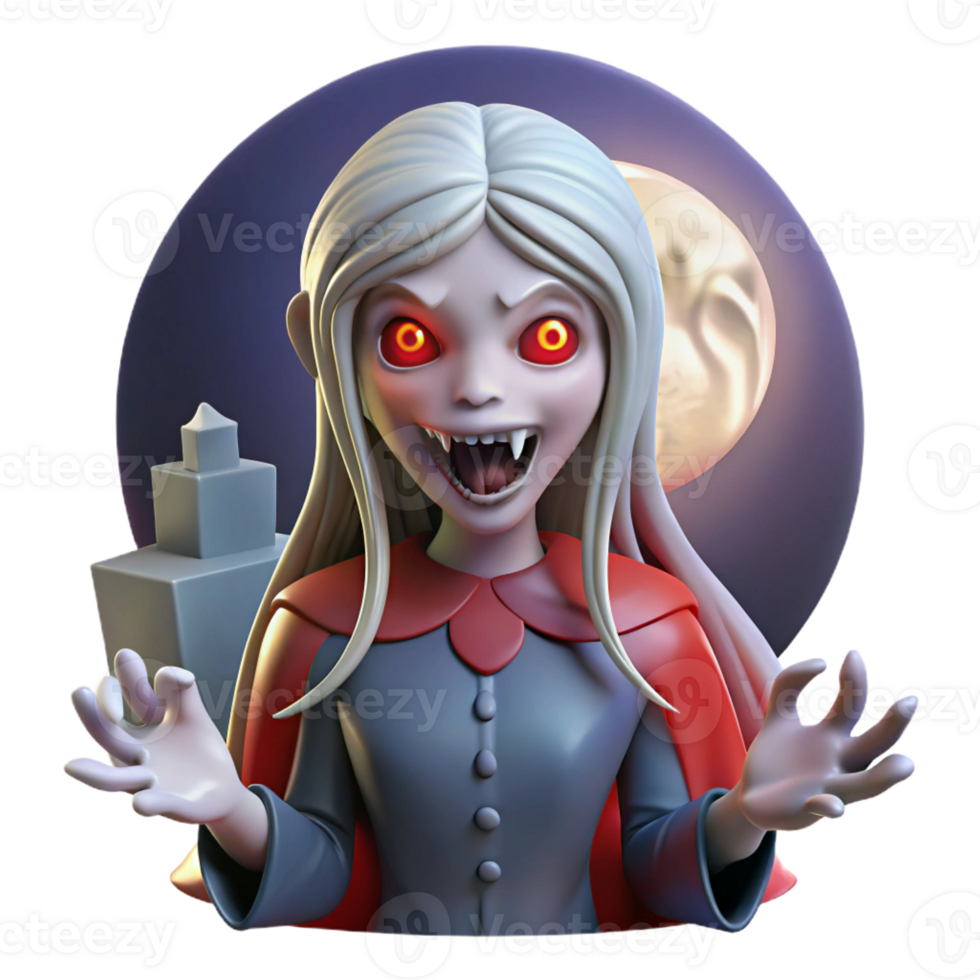 stunning modern A Sinister Banshee with Long White Hair A high resolution png