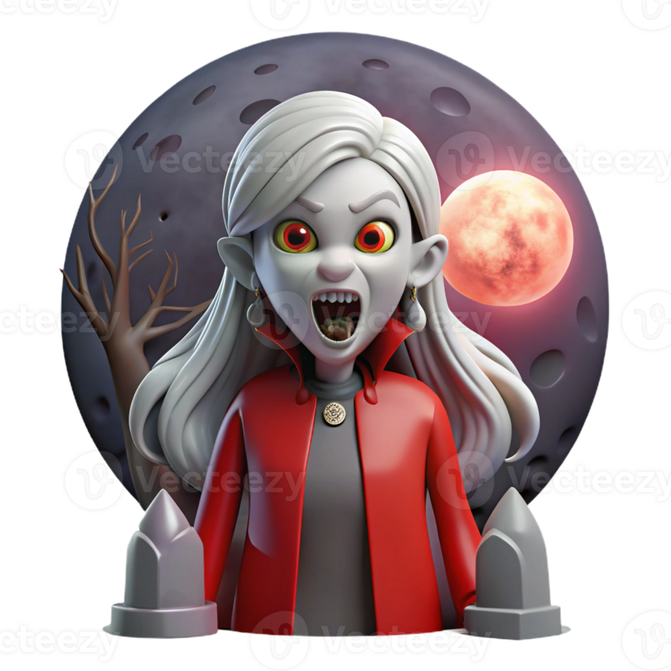 dramatic minimalist Sinister Banshee with Long White Hair high quality png