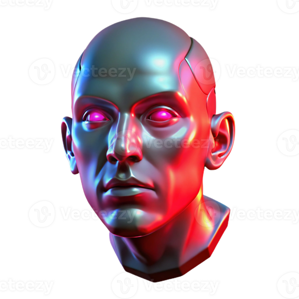 extraordinary creative A Holographic Projection of a Human Face high quality png