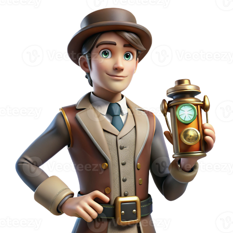 impressive abstract Victorian Time Traveler exclusive png