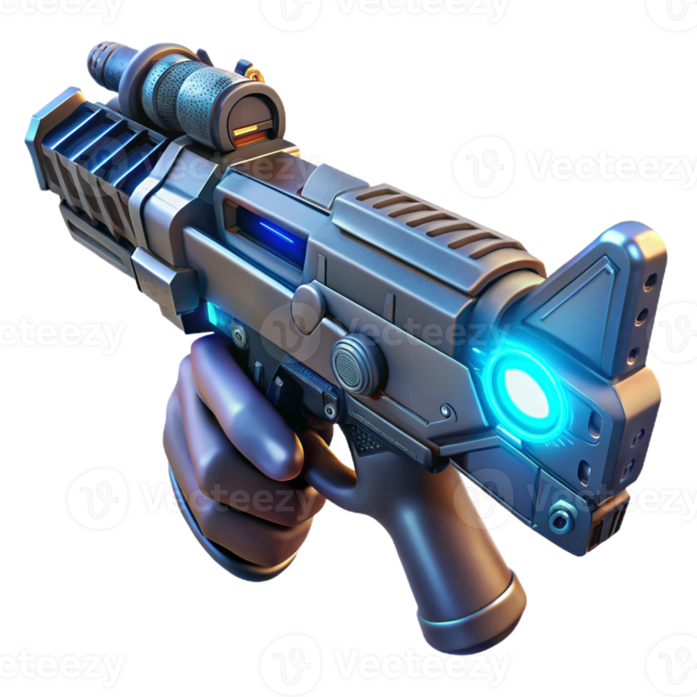 vibrant abstract A Futuristic Weapon Intricate Glowing Ener professional png