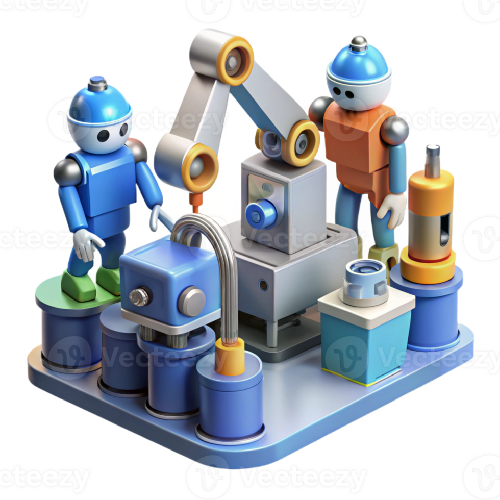 serene abstract A Group of Robots Diverse Designs and Func professional png