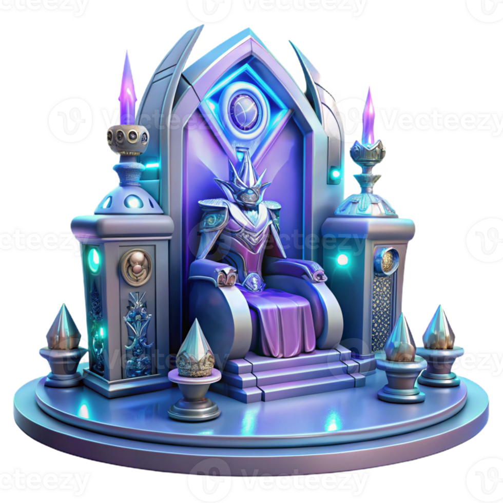 extraordinary creative A Futuristic Throne Room Ornate Design And high quality png