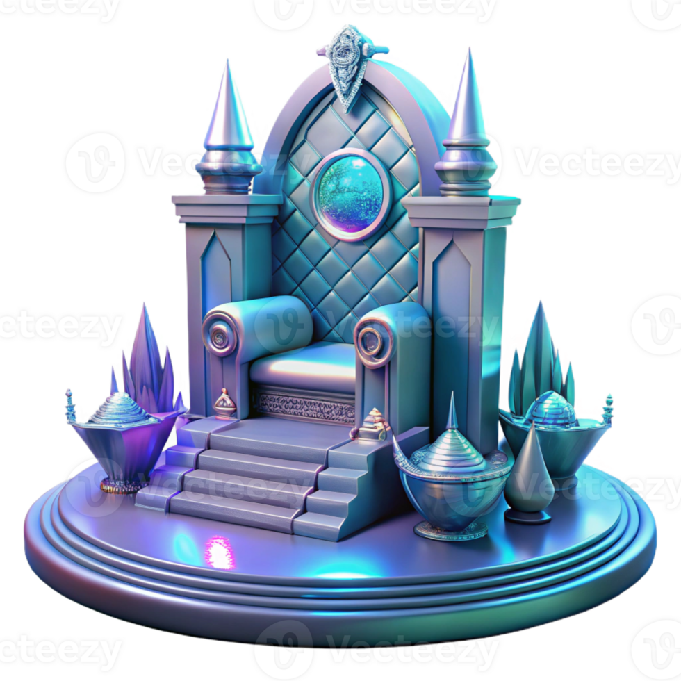 elegant modern A Futuristic Throne Room Ornate Design And high resolution png