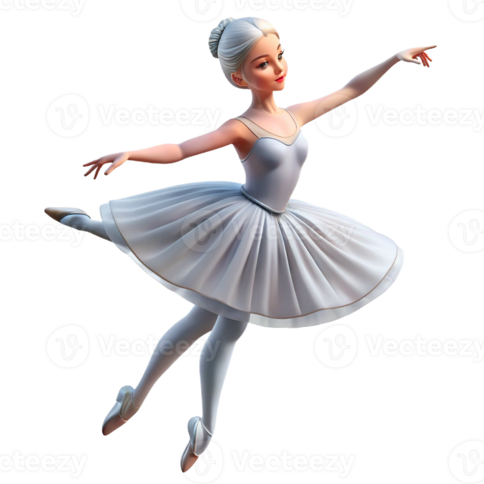 vibrant artistic Portrait of a Graceful Ballerina in a Flowi exclusive png