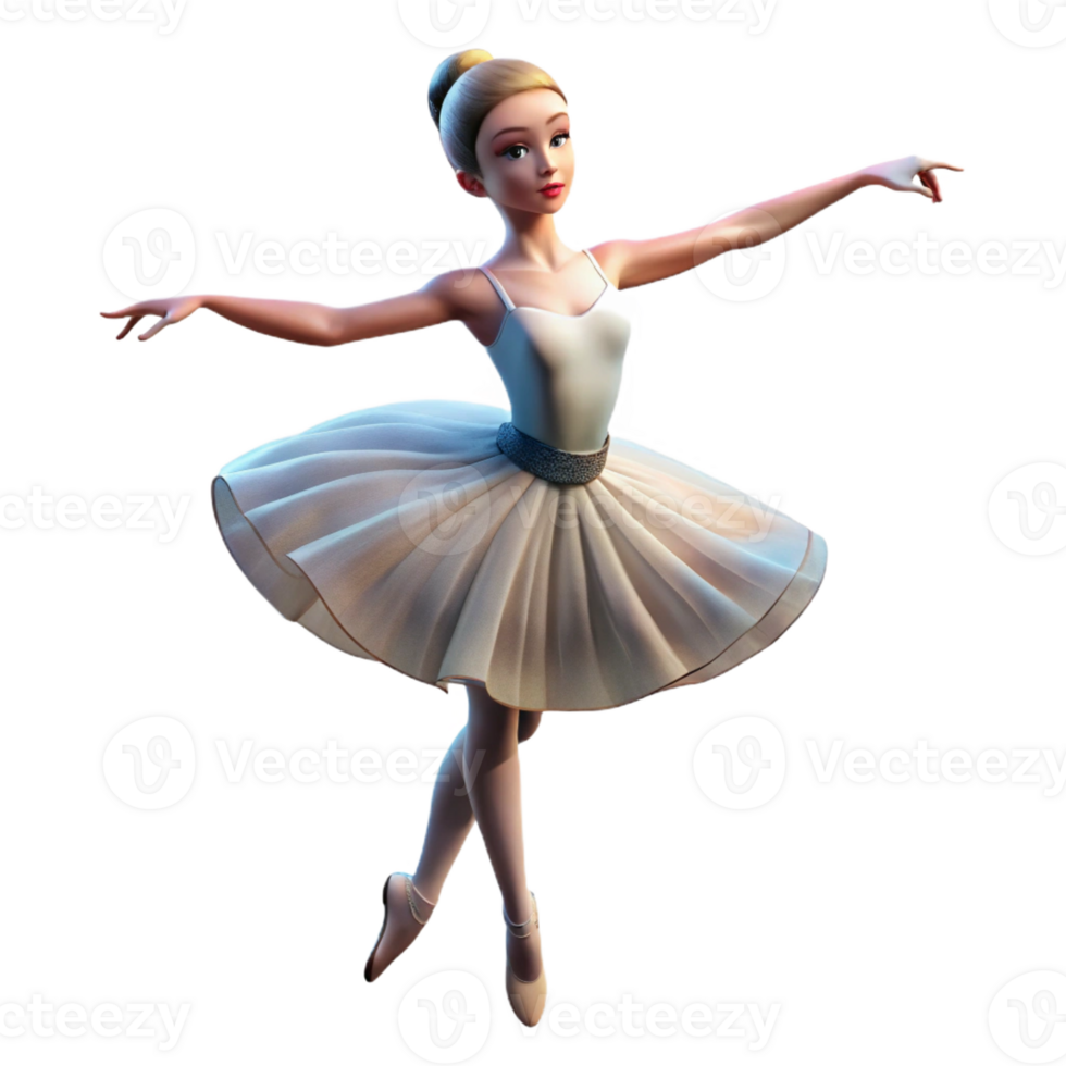 vibrant artistic Portrait of a Graceful Ballerina in a Flowi premium png