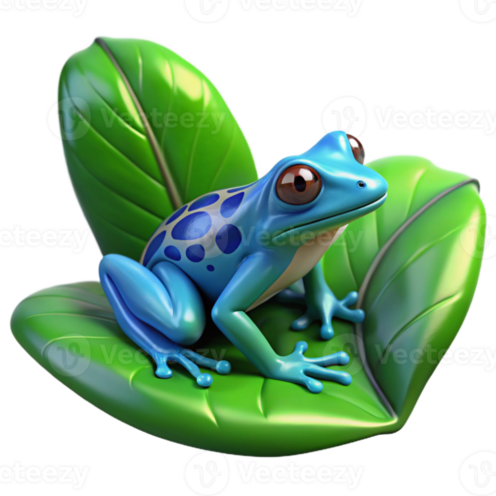 dramatic modern A Vibrant Poisonous Dart Frog Sitting on A authentic png