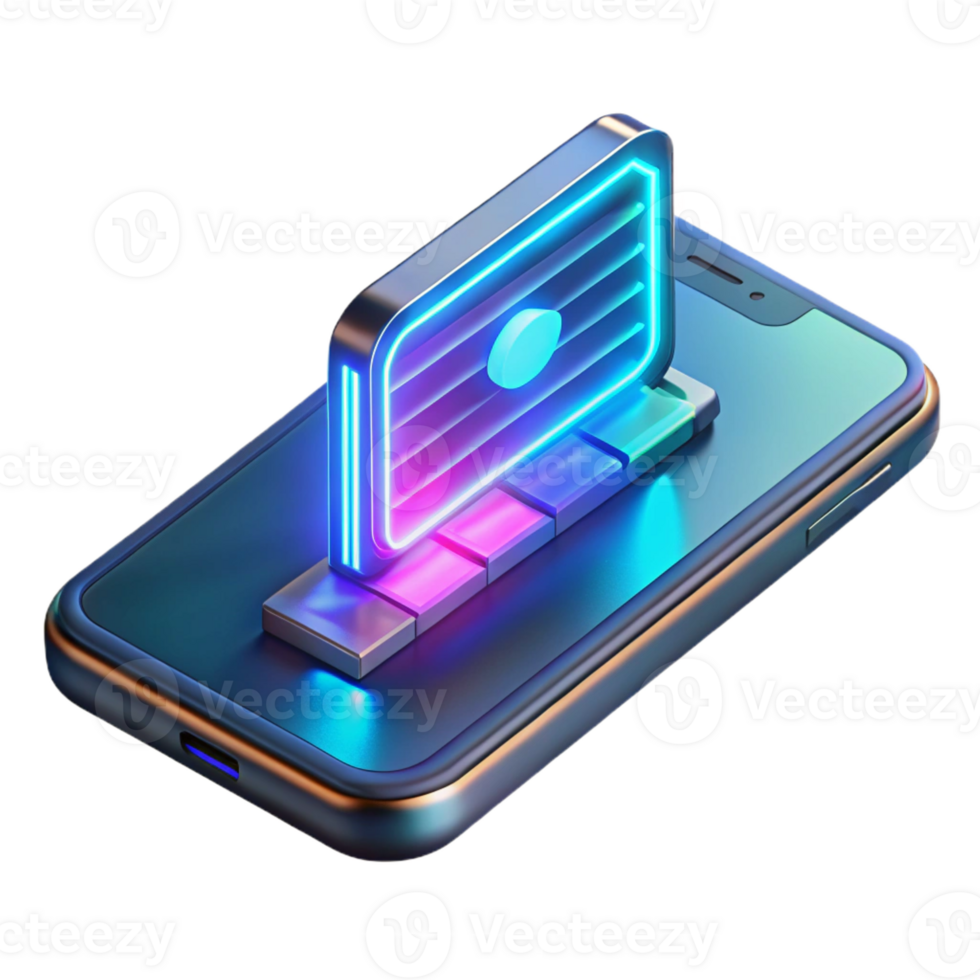 serene traditional A Futuristic Smartphone Displaying Holograp authentic png