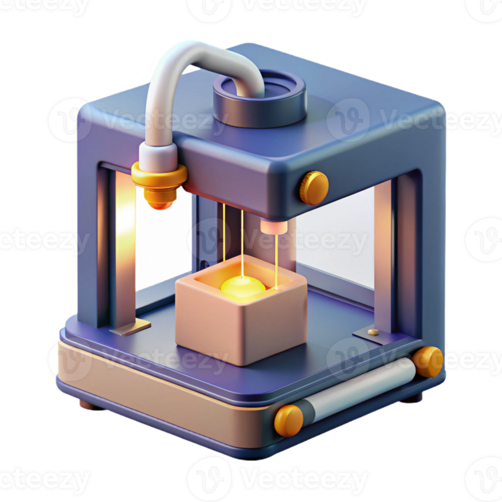 elegant contemporary A D Printer Creating a Complex Object In original png