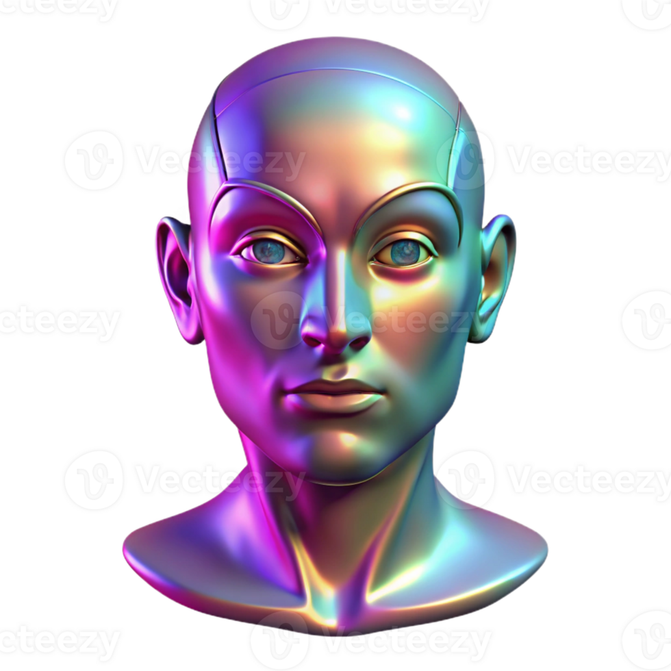 stunning abstract A Holographic Projection of a Human Face D exclusive png