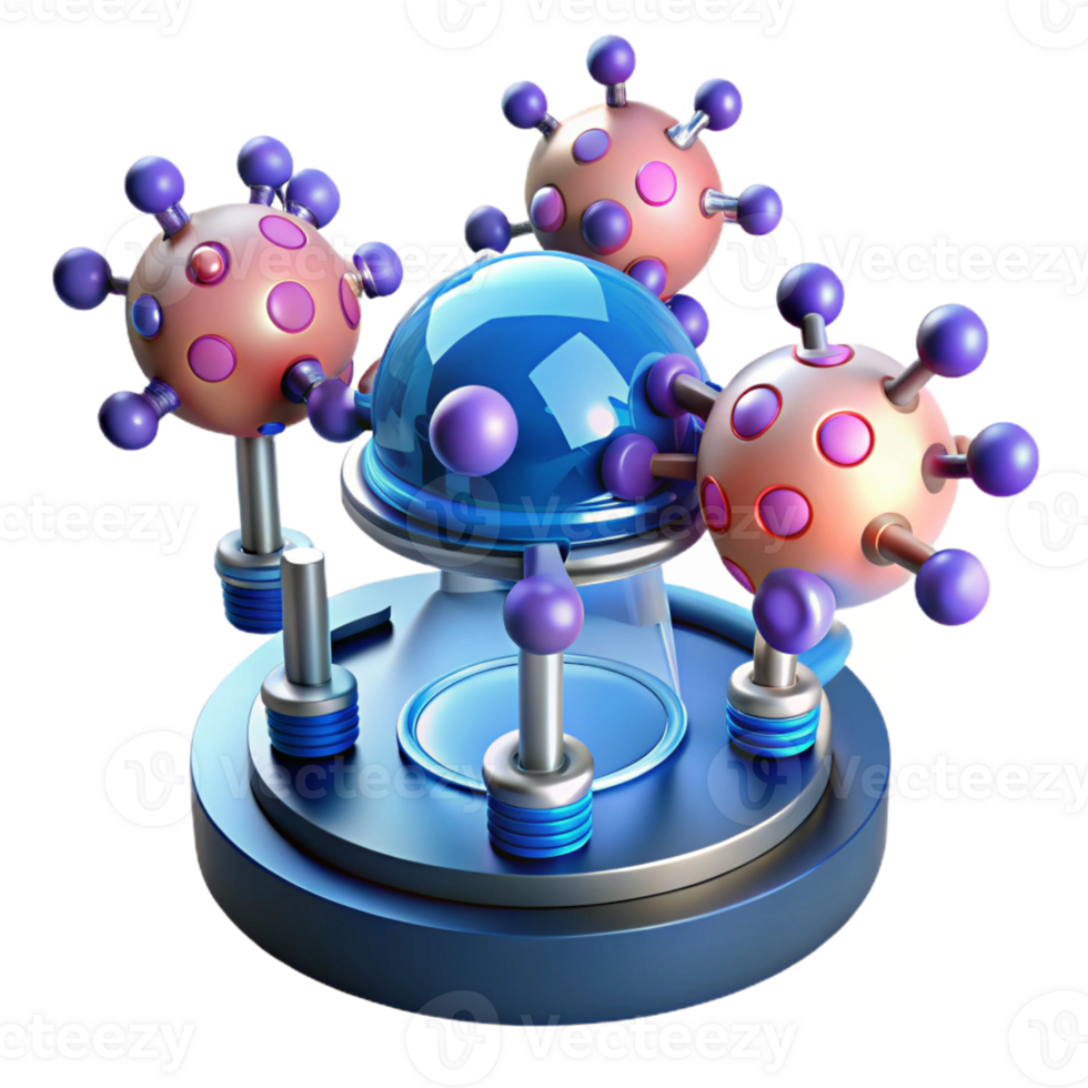 dramatic vintage A Group of Nanobots Assembling a Microscop authentic png