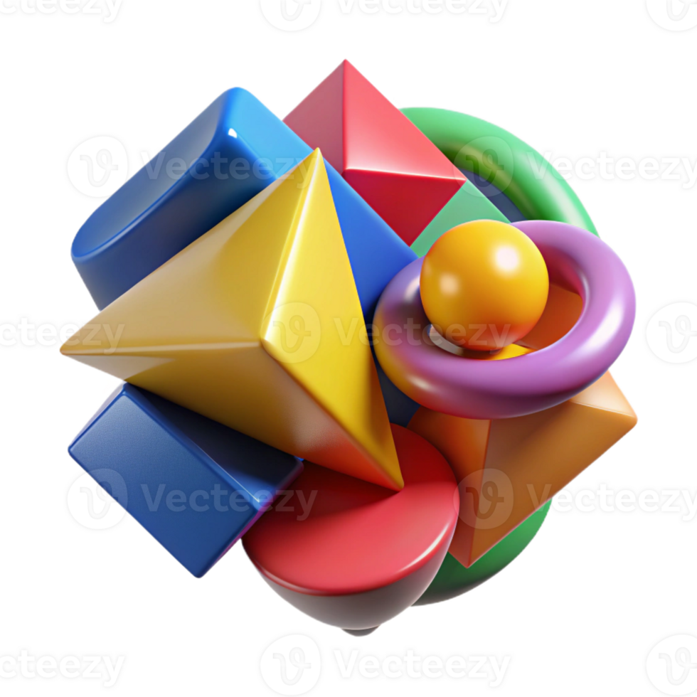 serene creative A Dynamic Composition of Overlapping Geomet genuine png