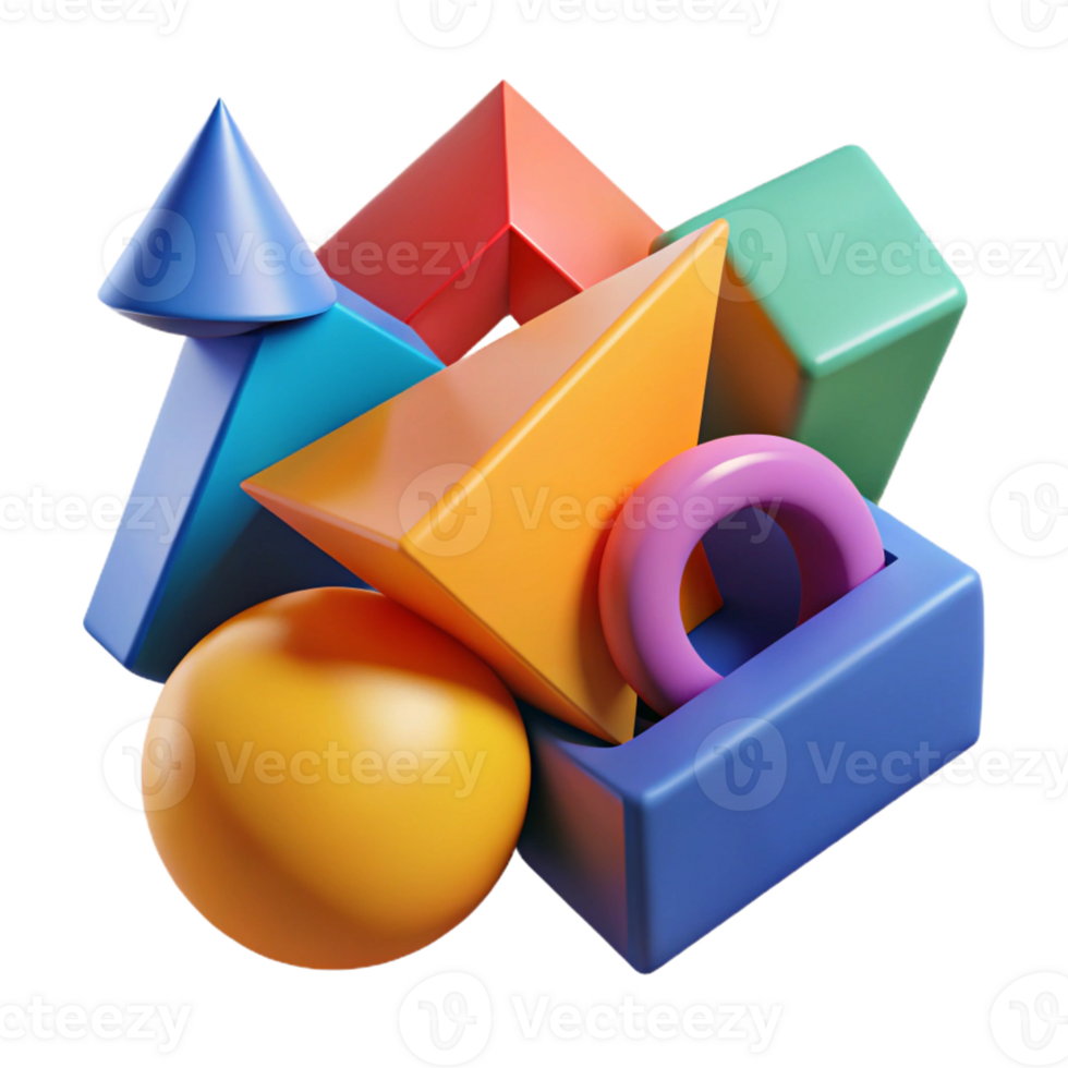 dramatic modern A Dynamic Composition of Overlapping Geomet premium png