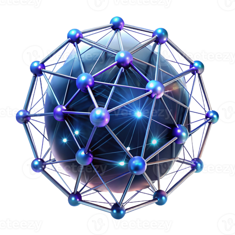 extraordinary abstract Glowing Network Nodes high quality png