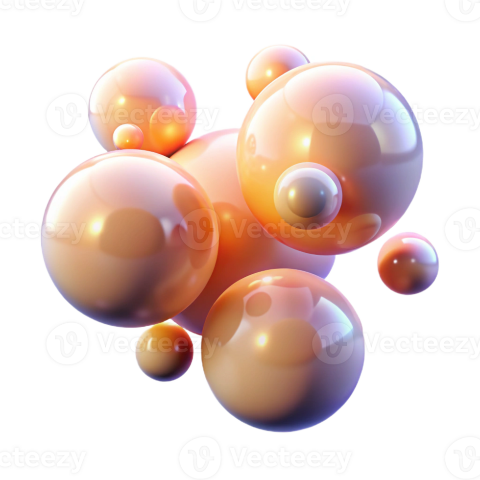 beautiful abstract A Field of Glowing Orbs Floating in Zero 4K png