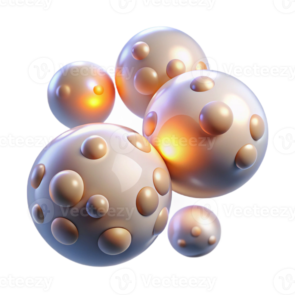 vibrant artistic A Field of Glowing Orbs Floating in Zero detailed png