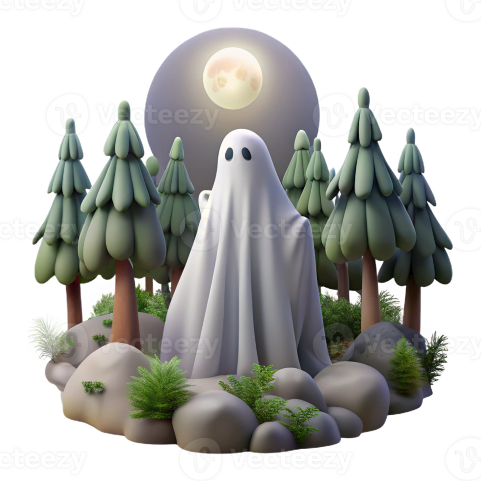 impressive creative A Ethereal Ghost Floating Through a Haunted high quality png